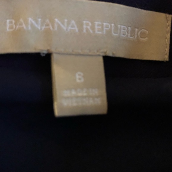 Banana Republic Navy Sleeveless Sheath, Fully lined cotton Dress, Size 06 - Picture 9 of 12